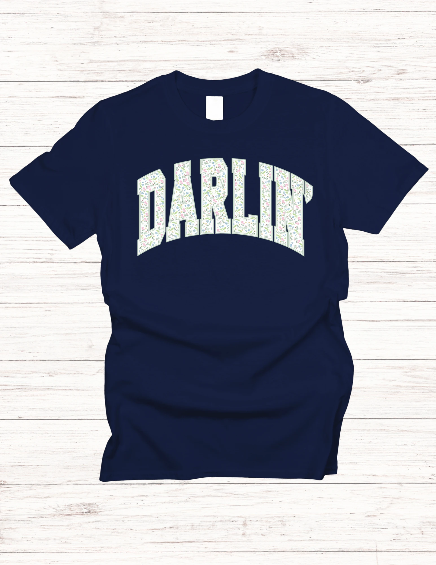 Darlin’ Floral Varsity Graphic Tee by A&H Creative Co.