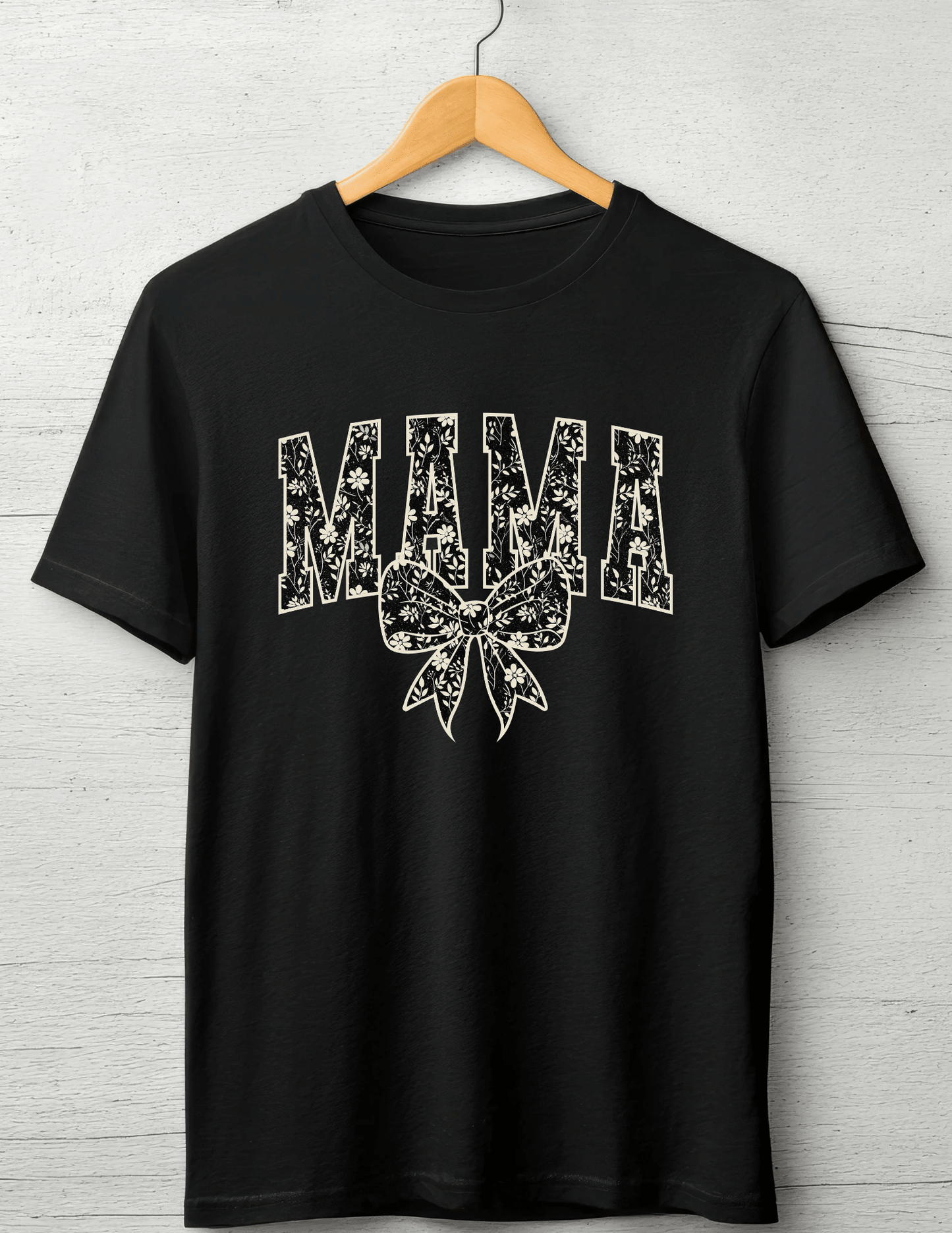 Floral Bow “MAMA” Graphic Tee - A&H Creative Co.