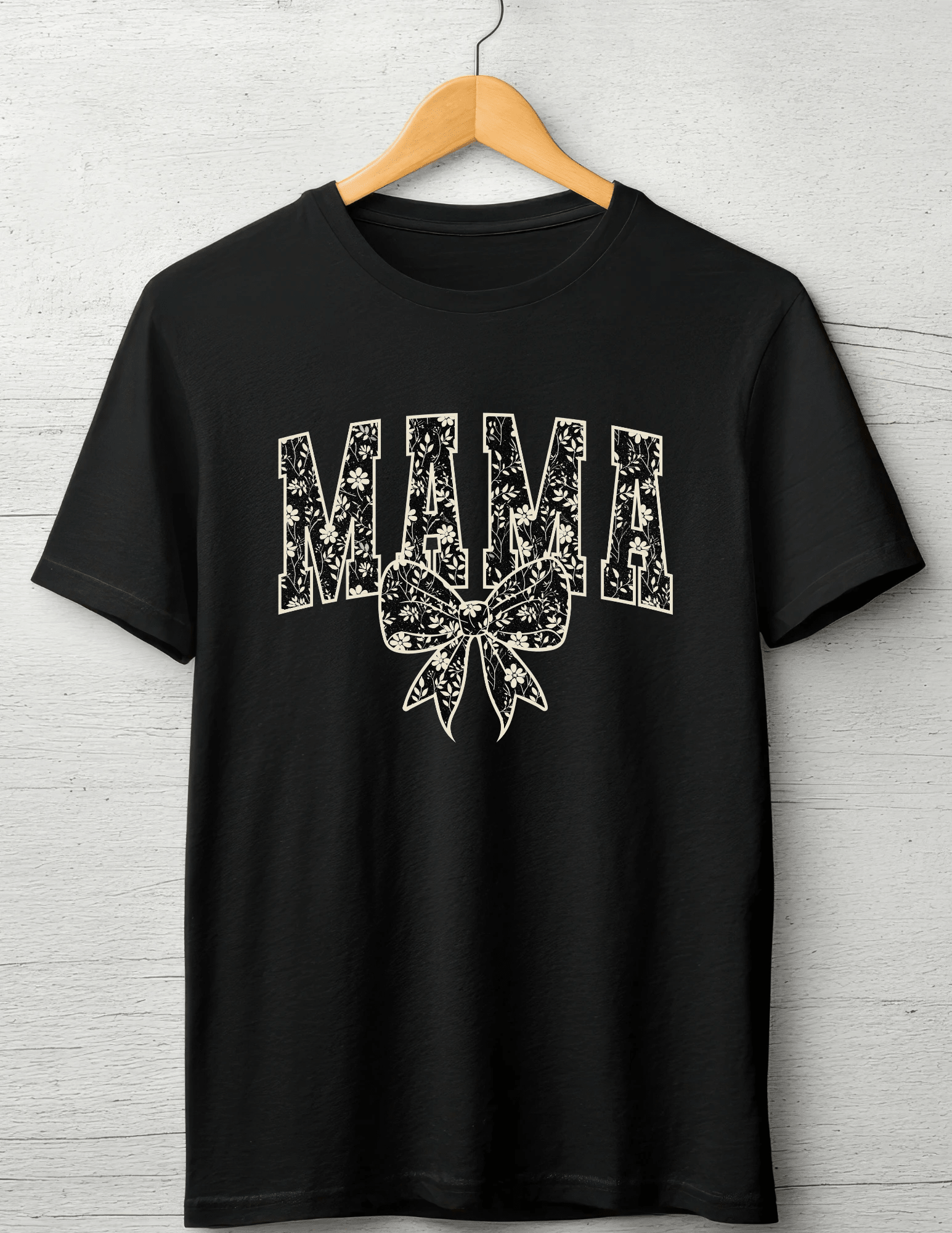 Floral Bow “MAMA” Graphic Tee - A&H Creative Co.