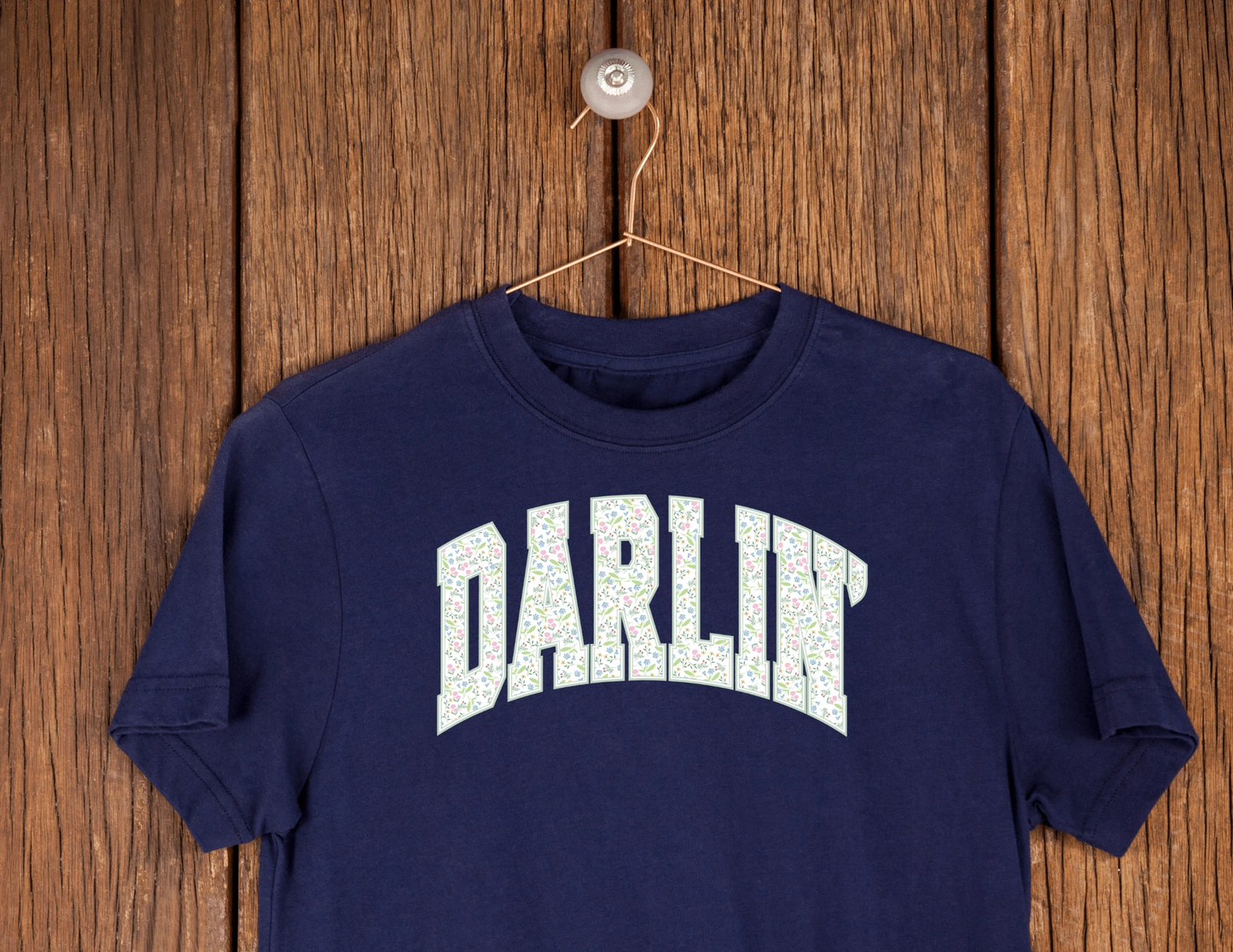 Darlin’ Floral Varsity Graphic Tee by A&H Creative Co.