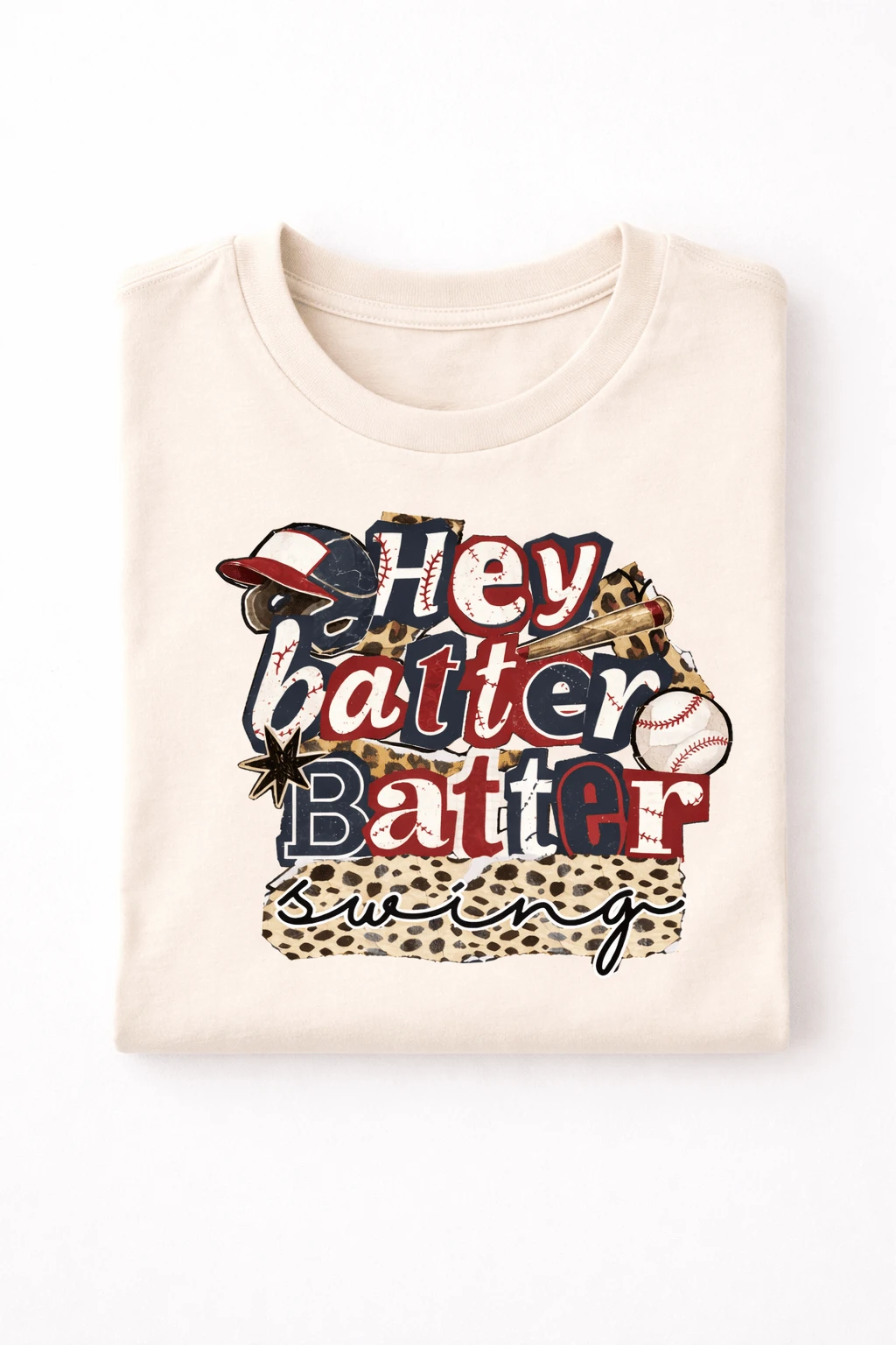 Hey Batter Batter Swing Baseball Tee by A&H Creative Co.