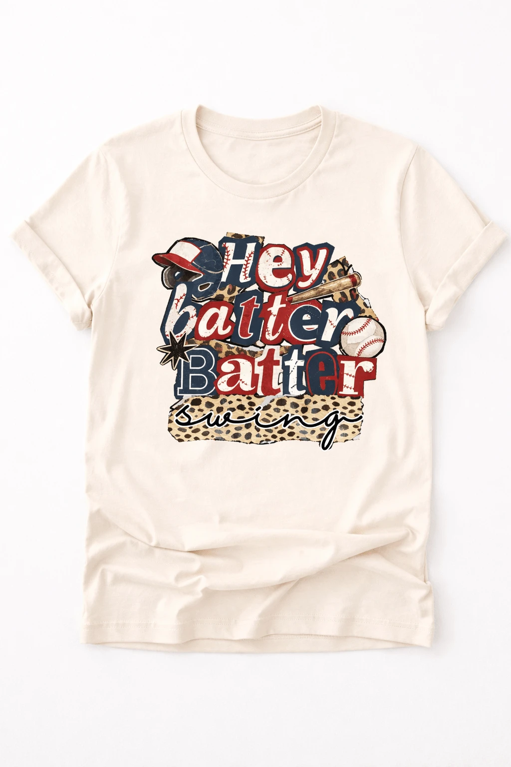 Hey Batter Batter Swing Baseball Tee by A&H Creative Co.