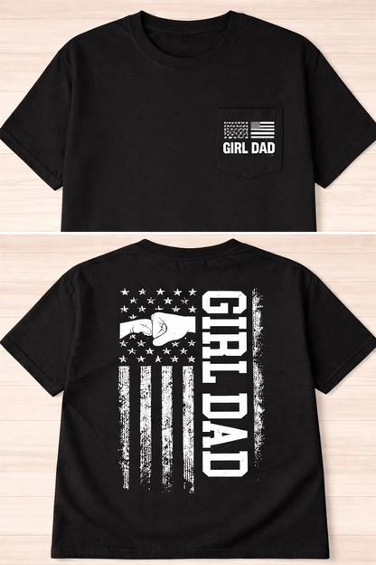 Girl Dad Pocket Tee by A&H Creative Co.