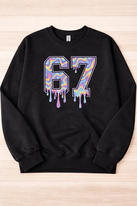 67 Drip Graphic Sweatshirt by A&H Creative Co.