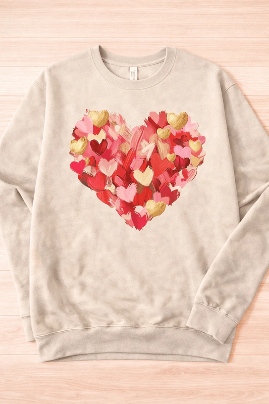 Painted Heart Valentine Sweatshirt by A&H Creative Co.