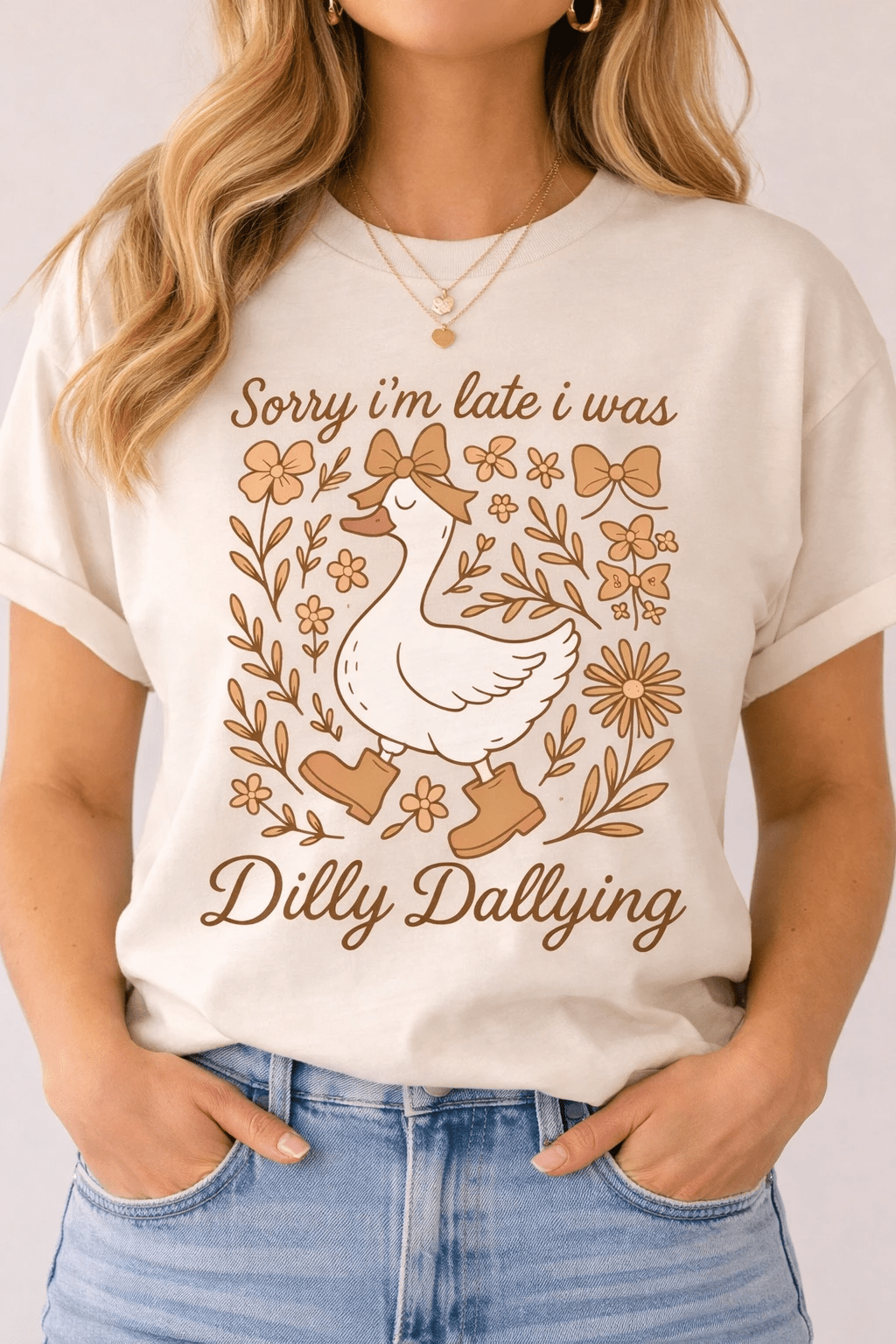 Sorry I’m Late I Was Dilly Dallying Tee by A&H Creative Co.