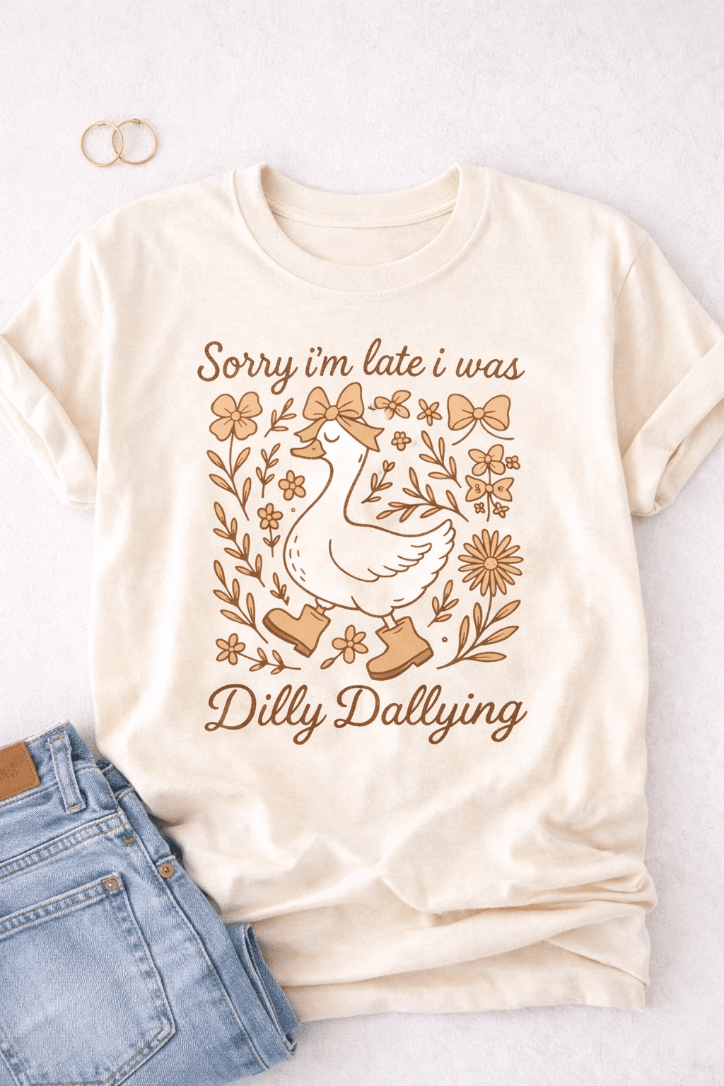 Sorry I’m Late I Was Dilly Dallying Tee by A&H Creative Co.