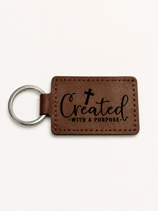 Created With a Purpose Engraved Keychain