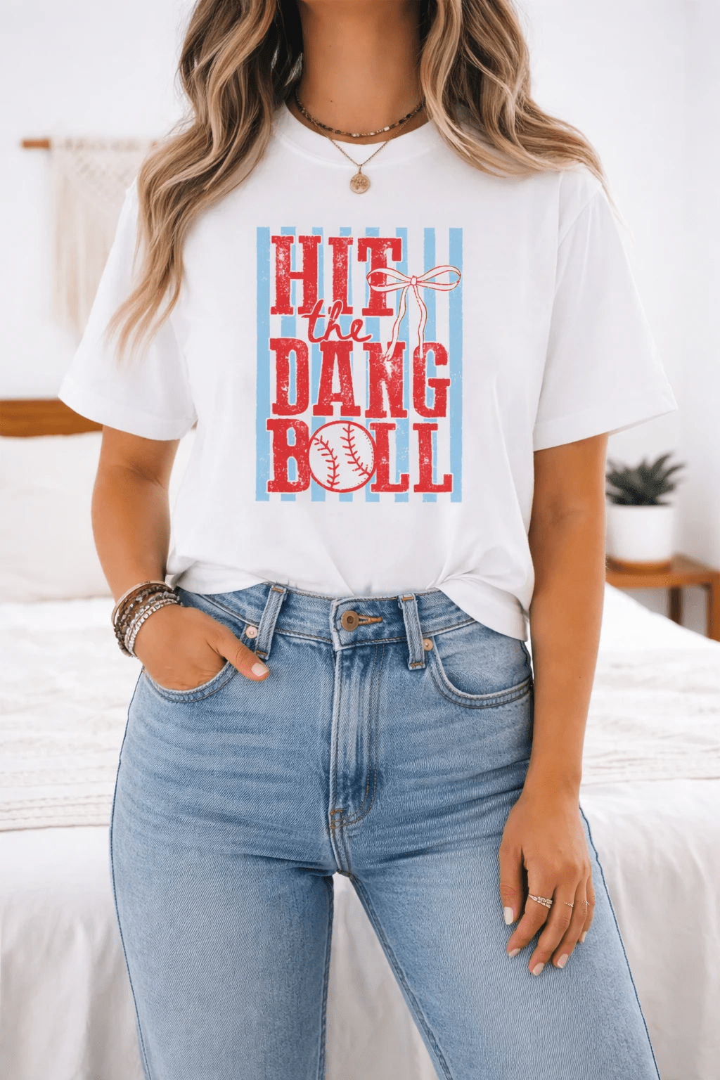Hit the Dang Ball Tee (Baseball Game Day Graphic) - A&H Creative Co.