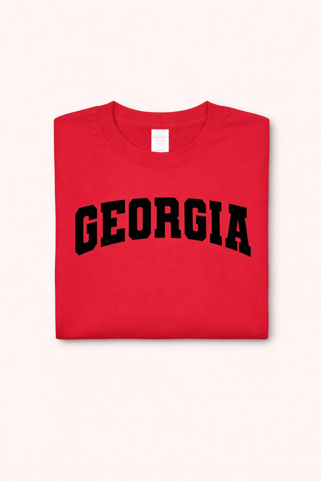 Georgia Varsity Arch Tee (Red/Black) by A&H Creative Co.