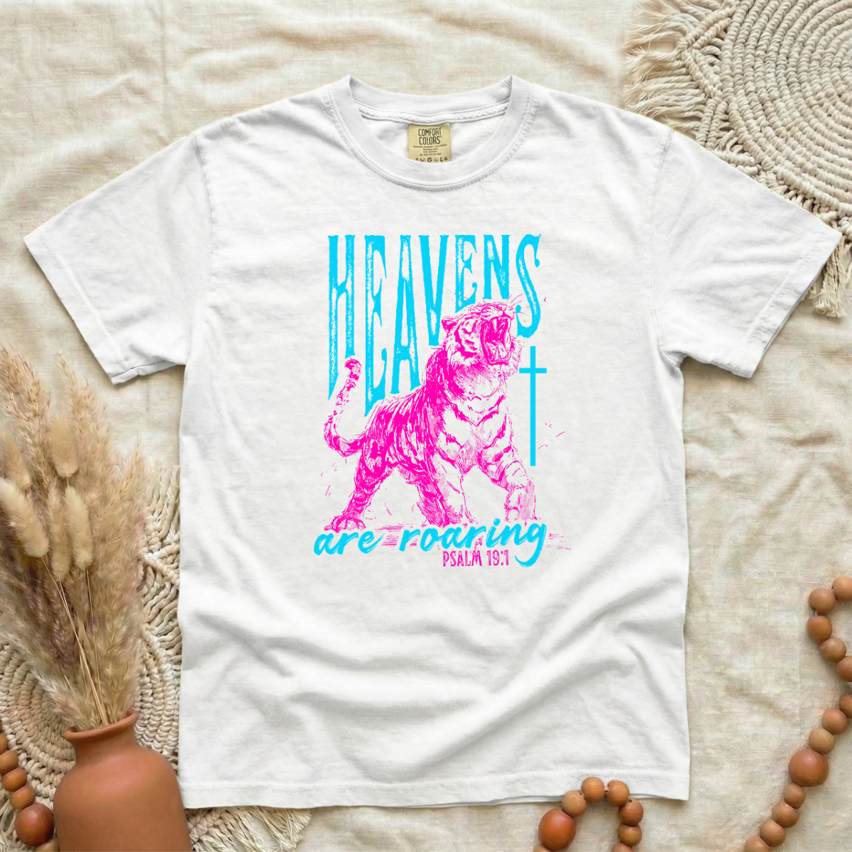 Heavens Are Roaring Tee | Psalm 19:1 Christian Graphic Shirt