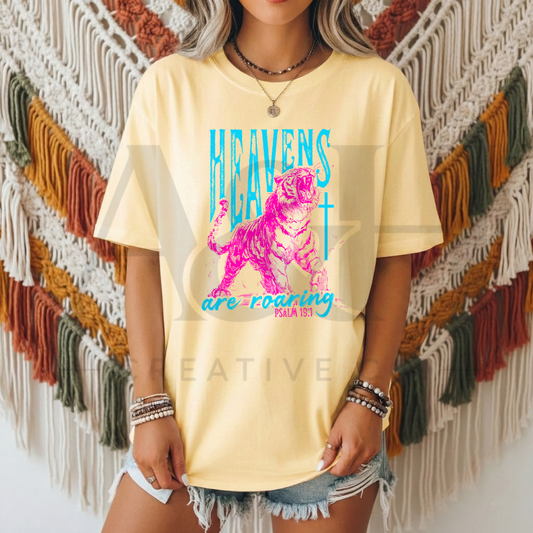 Heavens Are Roaring Tee | Psalm 19:1 Christian Graphic Shirt