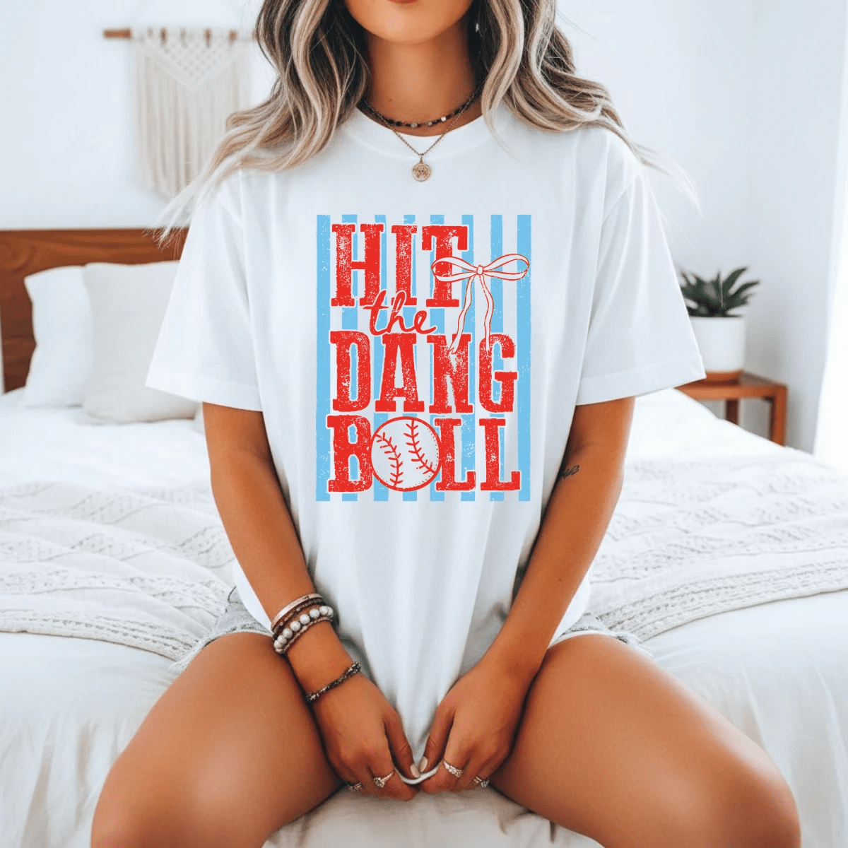 Hit the Dang Ball Tee (Baseball Game Day Graphic) - A&H Creative Co.