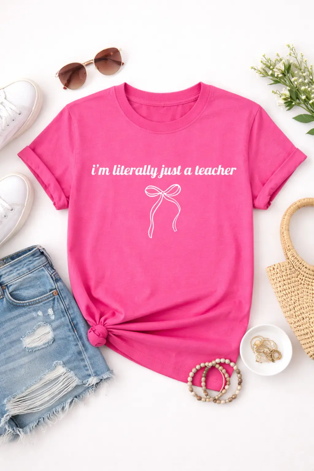 I’m Literally Just a Teacher Graphic Tee by A&H Creative Co.