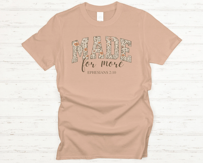 Made for More Floral Scripture Tee (Ephesians 2:10) by A&H Creative Co.