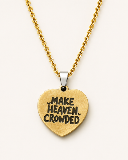 Make Heaven Crowded Heart Stainless Steel Necklace