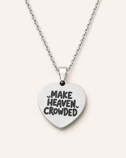 Make Heaven Crowded Heart Stainless Steel Necklace