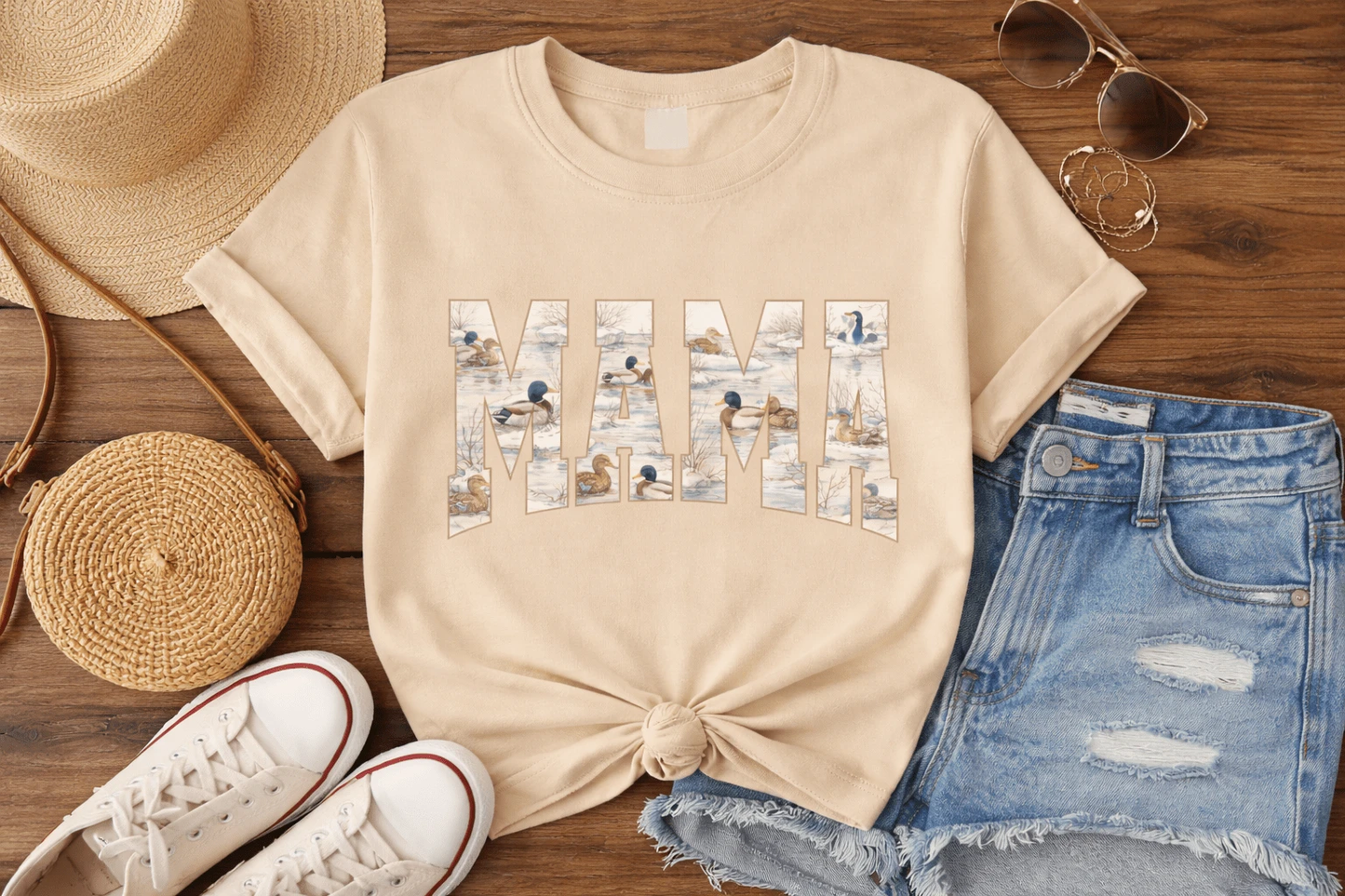 Mama Duck Scenic Letter Tee by A&H Creative Co.