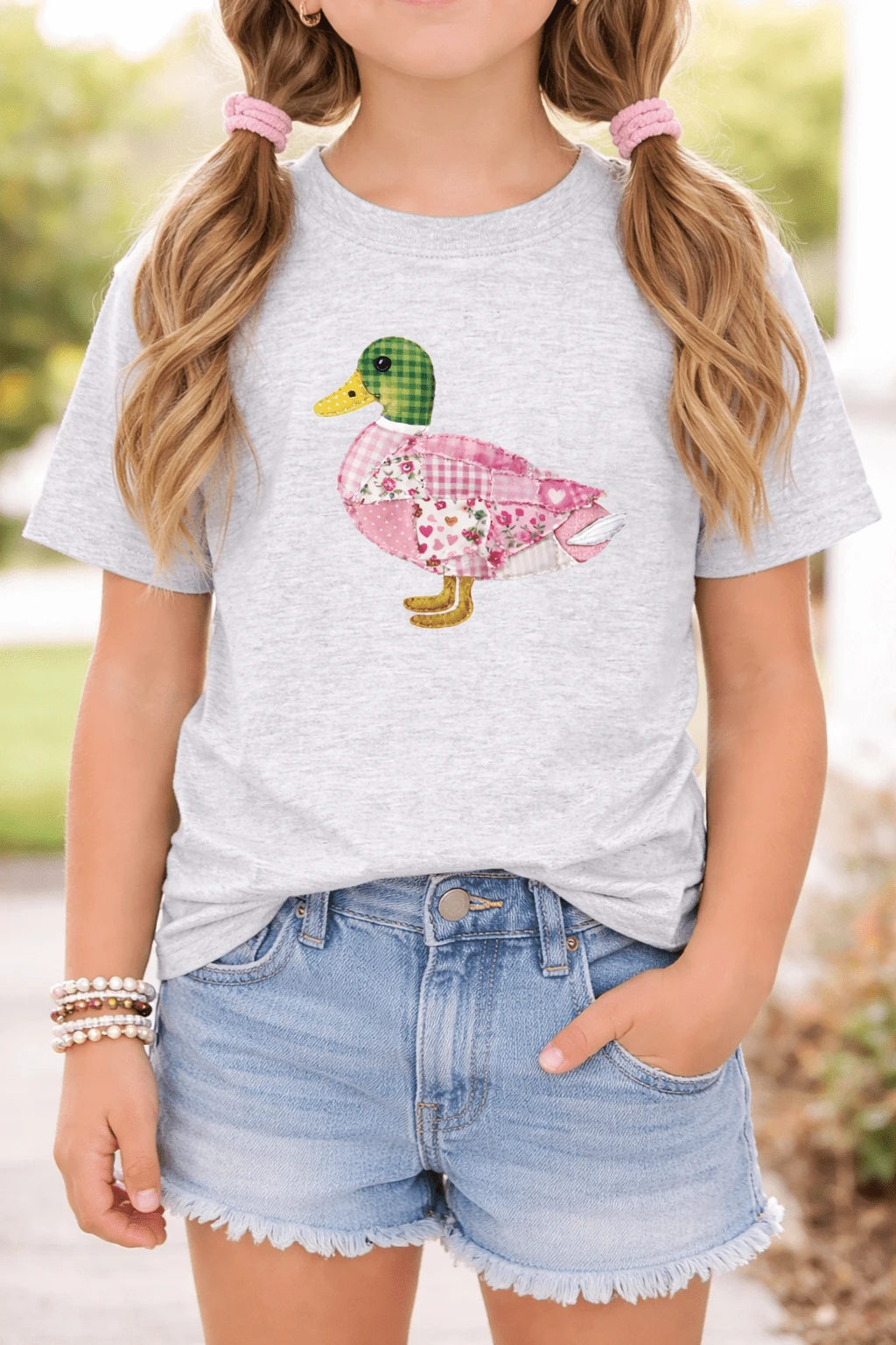 Pink Patchwork Duck Tee by A&H Creative Co.