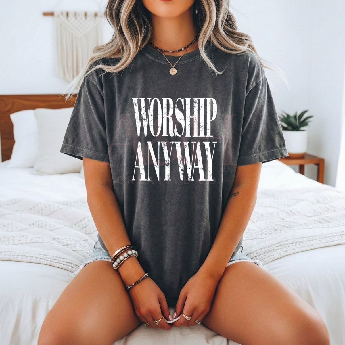Worship Anyway Tee | Faith Statement Graphic T-Shirt