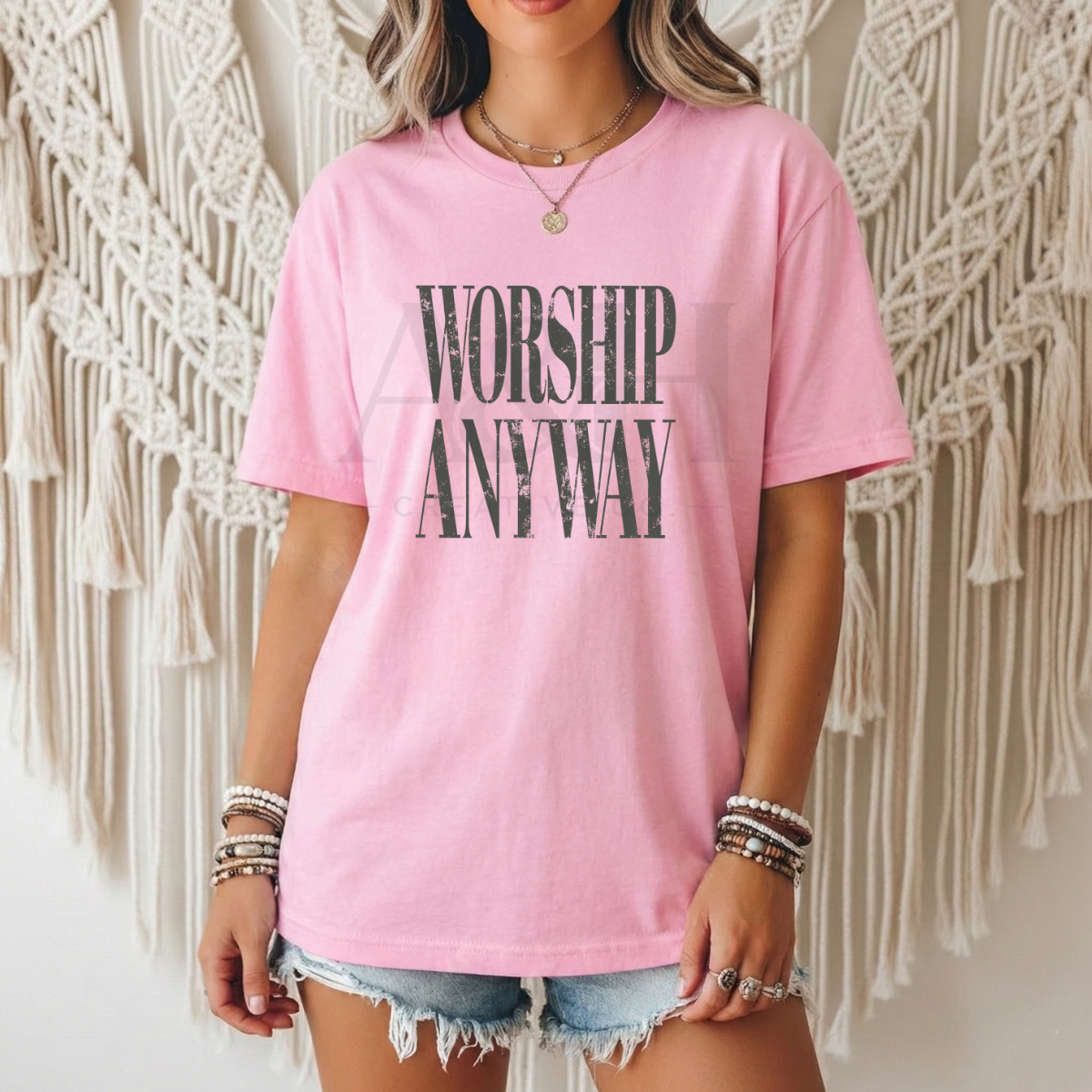 Worship Anyway Tee | Faith Statement Graphic T-Shirt