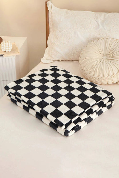 LDC Checkerboard Printed Soft Throw Blanket 120*200cm: Yellow by Little Daisy Closet