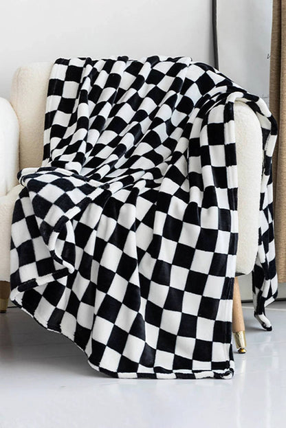 LDC Checkerboard Printed Soft Throw Blanket 120*200cm: Yellow by Little Daisy Closet