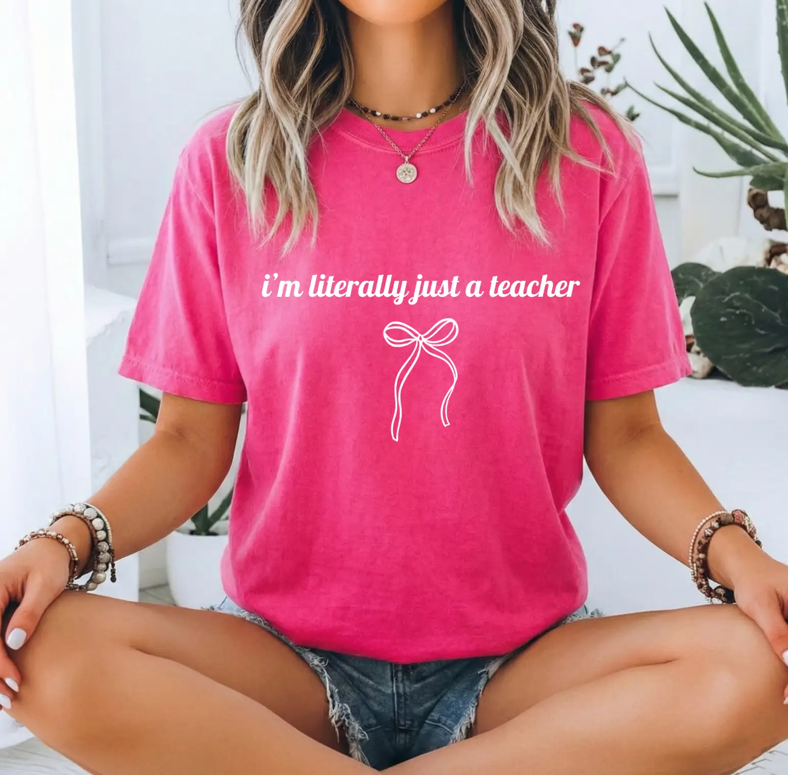 I’m Literally Just a Teacher Graphic Tee by A&H Creative Co.