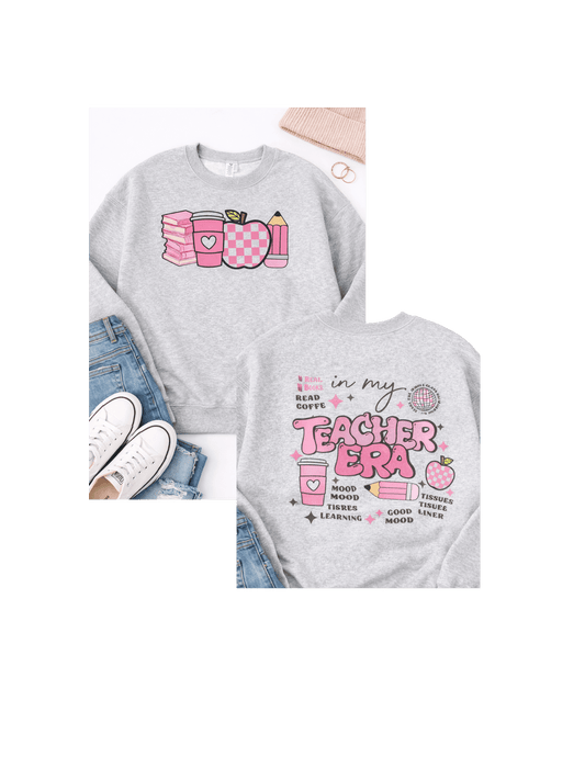 Teacher Era Crewneck Sweatshirt by A&H Creative Co.